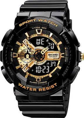 Image de Montre SKMEI DA-23729 Noir/Doré pour Homme KP23729