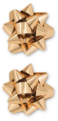 Produktbild von PartyPal Roségold Geschenk-Rosetten 7 cm 2 Stück Geburtstag