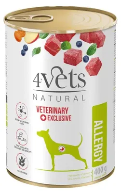 Zdjęcie produktu dla 4VETS Natural Allergy Lamb Dog - mokra karma dla psów - 400 g
