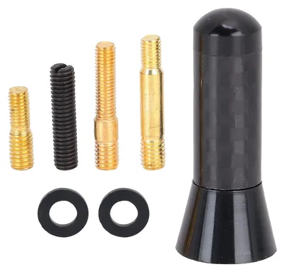 Kurze Antenne aus Karbonfaser und Aluminium, AM/FM, Schwarz