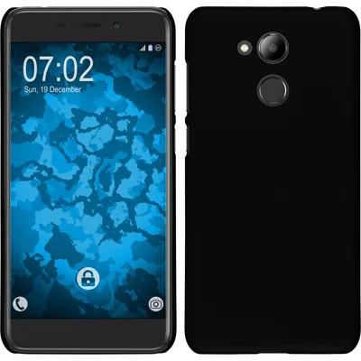 Produktbild von PhoneNatic Case kompatibel mit Huawei Honor 6C Pro - Hülle schwarz gummiert Hard-case Cover