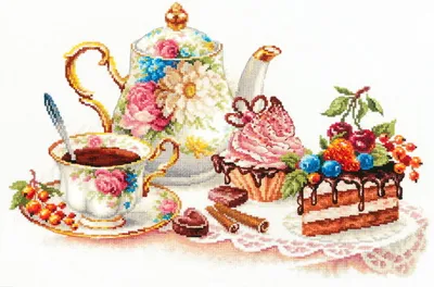 Produktbild von Magic Needle Zweigart Edition Kreuzstich Set "Kuchen", Zählmuster, 40x28cm