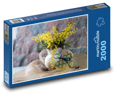 Obrázek produktu pro Puzzle 2000 Kytice a Srdce ve Váze - martinpuzzle