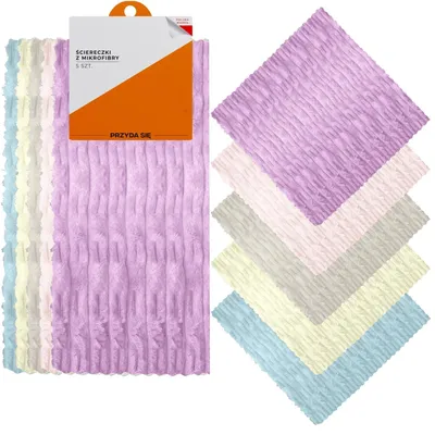 Obrázok produktu pre Utierky z mikrovlákna handričky z mikrovlákna univerzálne čistiace utierky 5 ks 30x30 cm vzor 2