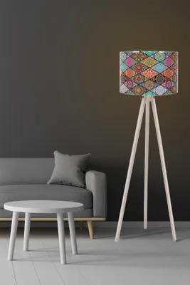 Produktbild von Opviq, 137, Stehlampen, Mehrfarbig, MDF, 38 x 38 x 145 cm