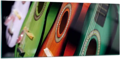 Produktbild von Bilder auf glas - Gitarre Musik Instrument - 120x50cm - Glasbilder - Wandbilder - Kunstdruck - zum Aufhängen bereit - Wanddekoration aus Glas - Glas Bilder - Wandbild auf Glas - GAB120x50-2113