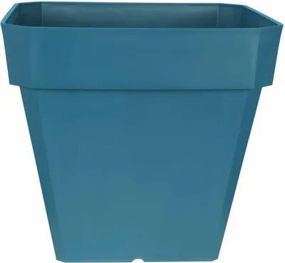 Image de Pot de fleurs décoratif RIVIERA, plastique, bleu, 50x50cm