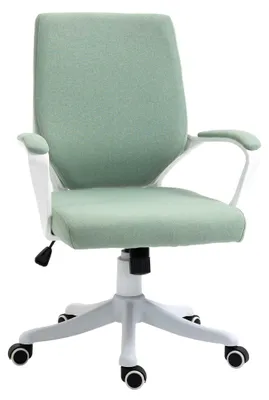 Obrázok produktu pre Vinsetto – kancelárska stolička, otočná stolička, výškovo nastaviteľná, ergonomická, polyesterová, zelená + biela