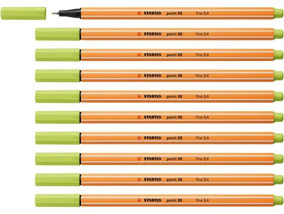 Image de Stabilo - Fineliner Point 88/14 F Hint Lime | 1 pièce | 10 pièces