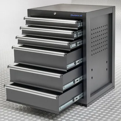 Produktbild von Werkzeugschrank mit 6 Schubladen - Schwarz