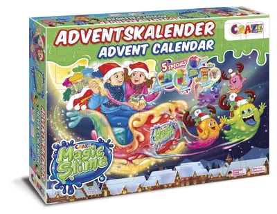 Produktbild von MAGIC SLIME ADVENTSKALENDER Kinder Weihnachtskalender mit Schleim für Mädchen und Jungen
