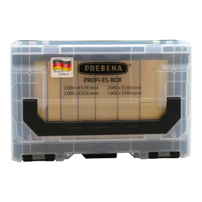 Zdjęcie produktu dla Zszywki Prebena PROFI-ES-BOX typ E 26 / 32 / 40 mm 7000 szt. stal ocynkowana hartowana