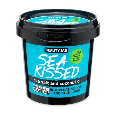 Obrázok produktu pre Beauty Jar Sea Kissed Regenerujący scrub do twarzy i ciała z solą morską i olejem kokosowym, 200g