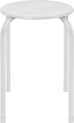 Produktbild von Harbour Housewares Stapelhocker aus Metall – Mattweiß