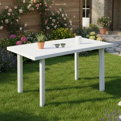 Produktbild von Ozello - Gartentisch, 126x76x72h cm Weiß, 6 Plätze Italy