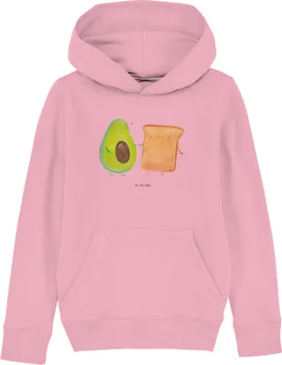 Produktbild von Mr. & Mrs. Panda Kinderpullover Avocado Toast 12-14 Jahre (152/164) - Baumwolle Pink - Geschenk, Sweatshirt, Liebe, Pullover, Sweater, Hoody, Pulli, Toastbrot, Hoodie
