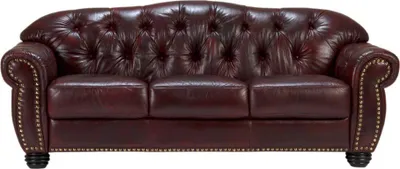 Produktbild von Sofa Chesterfield Hereford 3-Sitzer Echtleder rot