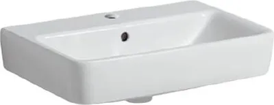Image de Geberit Selnova Compact - lavabo 550x370 mm, avec trop-plein, 1 trou pour robinet, blanc 501.509.00.7