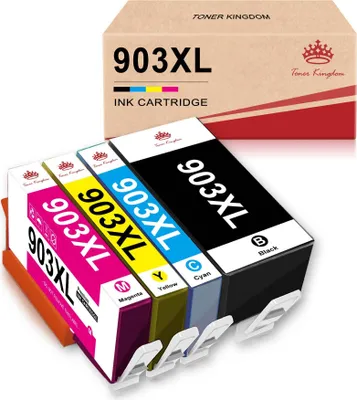 Produktbild von Kompatibel Tintenpatrone als Ersatz für HP 903 903XL Patronen für Officejet 6950 6960 Officejet Pro 6960 6970 All-in-One Drucker(4er-Pack, Neuester Chip)