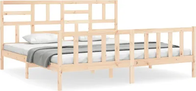 Immagine prodotto di vidaXL Letto in legno massiccio con testiera