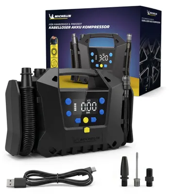 Produktbild von MICHELIN Air Power Pro Li-Ionen Akku-Kompressor kabellos bis 8,3 bar