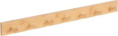 Produktbild von BEGRYF Bambusowe haczyki ścienne 7 haczyków wieszak na ręczniki do łazienki wieszak na ubrania 70 cm