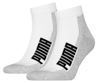 Obrázok produktu pre Ponožky Puma Sneaker Socken Quarter, balenie 2 kusov, biela: veľkosť 43-46. Veľkosť: 43-46
