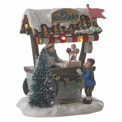Produktbild von LuVille Weihnachtsdorf-Miniatur Süßigkeitenladen - L10 x B8 x H10 cm