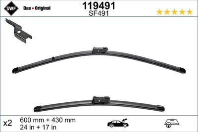 Produktbild von SWF DAS ORIGINAL Scheibenwischer Wischblatt Vorne für CITROËN Berlingo (K9) Rahmenlos