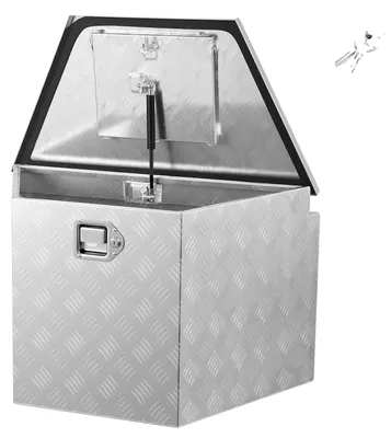 Obrázek produktu pro VEVOR Box na tažnou tyč Truckbox 737 x 410 x 457 mm z hliníku, box na nářadí s nosností 50 kg se zámkem a klíči, box na přívěs pro korby pickupů, obytné vozy, SUV a terénní vozy, stříbrný