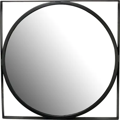 Produktbild von Wohnling wandspiegel flurspiegel rund metall 54x54 cm spiegel hängespiegel | Wohnling