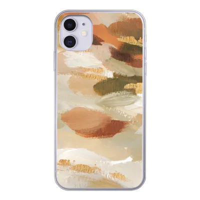 Produktbild von MuchoWow® Handyhülle Schutzhülle Hülle für iPhone 11 Farbe - Gold - Braun Silikon Softcase Handy Hülle - Handytasche