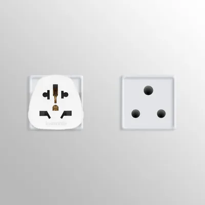 Produktbild von kwmobile 2x Reiseadapter Südafrika Typ-M - Reise Adapter zu Typ M Steckdose in z.B. Südafrika - Stromadapter Urlaub Weiß