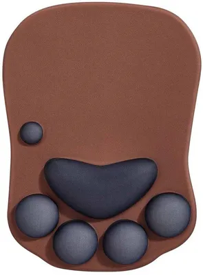 Produktbild von Mauspad mit Handgelenkstütze - Silikonengel - Schattige Katzenpfote - Komfortabel für Zuhause und Büro