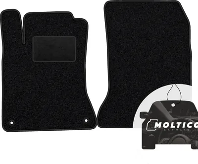 Produktbild von moto-MOLTICO Vorne Fußmatten Auto Velours Autoteppiche Schwarz Automatten Set 2-teilig passend für Mercedes-Benz A B Klasse CLA GLA 2011-2019