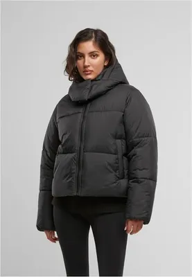 Obrázok produktu pre Dámska zimná bunda Urban Classics Ladies Hooded Collar Puffer Jacket black - S
