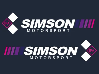 Produktbild von Set: UV-Klebefolie Tank "SIMSON MOTORSPORT" - Weiß/Pink