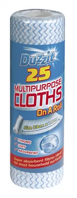 Produktbild von Duzzit Mehrzweck-Tücher Pack 25 auf einer Rolle