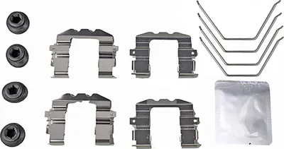 Produktbild von METZGER 109-0057 Zubehörsatz Scheibenbremsbelag Vorne für HYUNDAI Tucson (TL, TLE) für KIA Sportage (QL, QLE) für VOLVO XC60 II (246)
