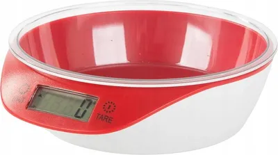 Obrázok produktu pre Verk 07241 Digitálna kuchynská váha s miskou 5 kg, červená