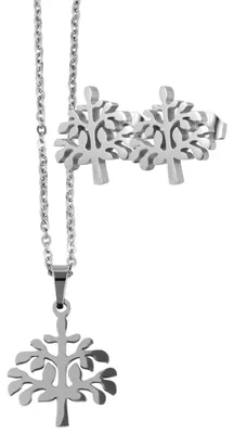Produktbild von Akzent Damen Schmuckset Behain Edelstahl silber