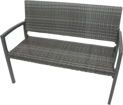 Produktbild von Gartenbank >Sanremo< in dunkelgrau aus Aluminium, Kunststoff - 118x87x60 (BxHxT)