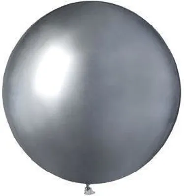 Produktbild von Latexballons, Silber glänzendes Chrom, 47,5 cm, 1 Stk.