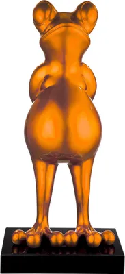 Produktbild von Casablanca by Gilde Dekofigur Skulptur Frosch Frog orange metallic H. 68 cm,52423