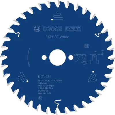 Productafbeelding van EXPERT, zaagblad voor cirkelzaag, 140x1,8/1,3x20 mm, Z36