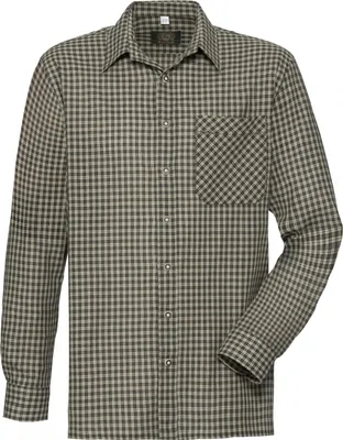 Produktbild von OS Trachten Spemet Hemd 1/1 Arm Comfort Fit Herren (Oliv) Größe 41/42