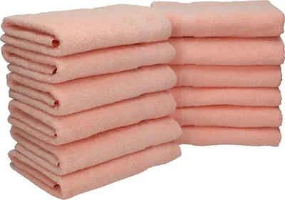Produktbild von Betz 12 Stück Handtücher 50x100 cm PALERMO 100% Baumwolle  Farbe: apricot
