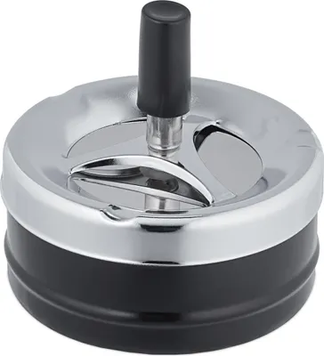 Obrázek produktu pro Relaxdays 10043188, Kulatý, Černá, Stříbrná, Železo, Plast, 9,5 cm, 90 mm