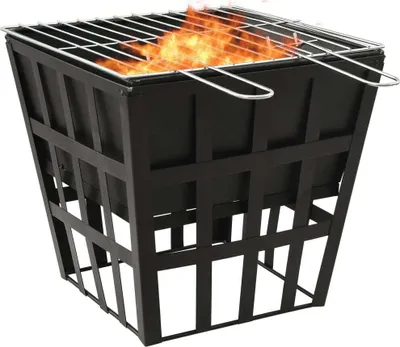 Produktbild von 2-in-1 Feuerstelle und Grill 34x34x48 cm Stahl
