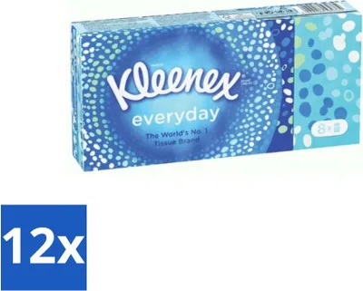 Immagine prodotto di Kleenex - Fazzoletti - Vita quotidiana - Confezione da 8 - Confezione risparmio - 12 pezzi